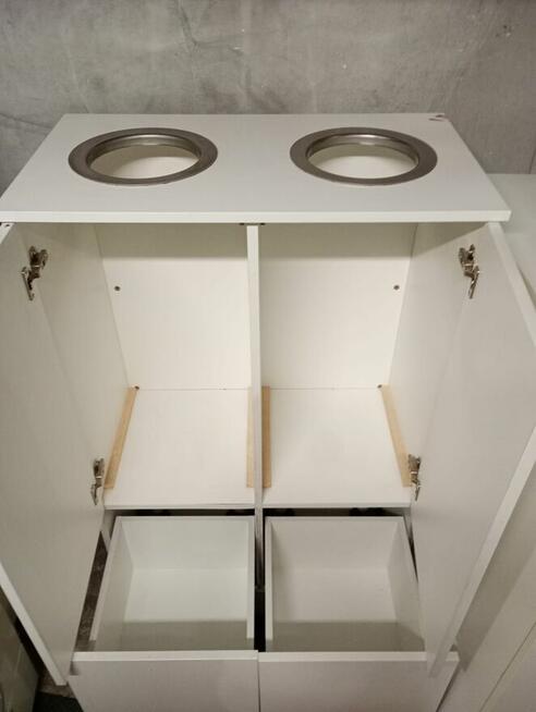 Kosz szafka biała komoda z koszem kosze komody z koszem biur