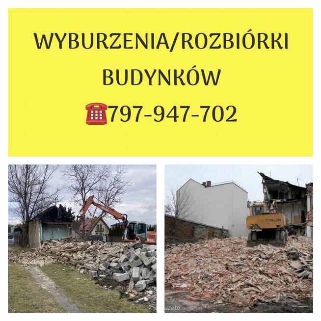 Rozbiórki i Wyburzenia Budynków Tanio Radom i Okolice