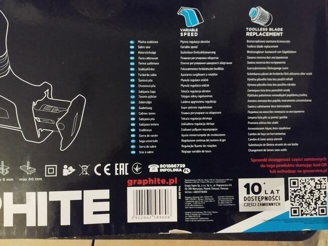 GRAPHITE PIŁA SZABLASTA LISI OGON 350W