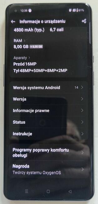 SMARTFON OnePlus 9 Pro GM2123 5G 8GB 128GB AMOLED 5G Android