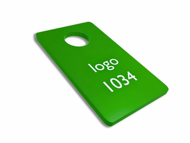 Numerek do szatni z klorowej pleksi 10 sztuk