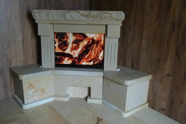 Obudowy kominkowe Radomsko Bełchatów Częstochowa z kamienia