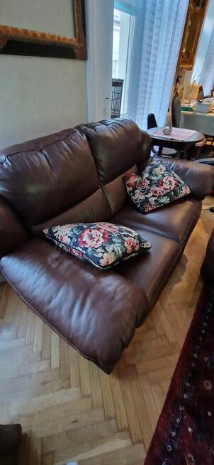 Komplet skórzany, sofa, 2 fotele