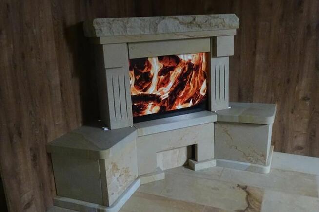 Obudowy kominkowe Radomsko Bełchatów Częstochowa z kamienia