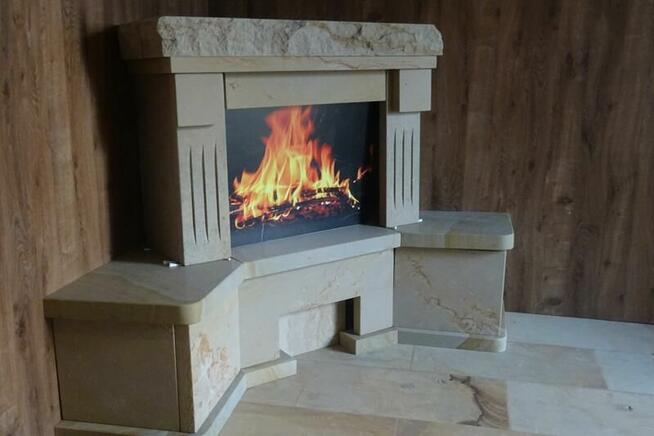 Obudowy kominkowe Radomsko Bełchatów Częstochowa z kamienia