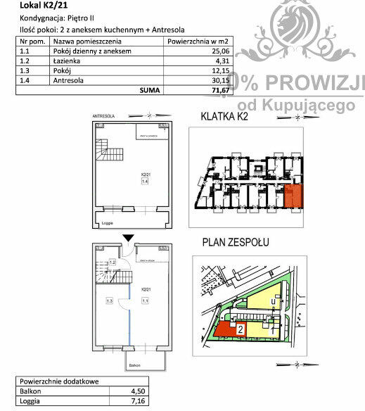 Dwupoziomowe 4pok.mieszk.z balkonem i loggią/Maślice