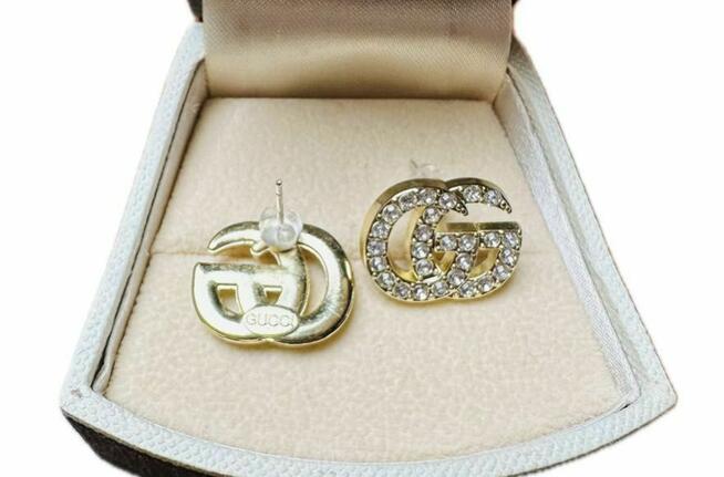 Kolczyki GG złote z cyrkoniami
