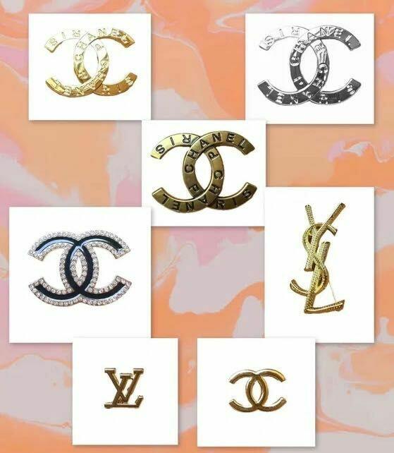 Broszka Yves Saint Laurent YSL złota