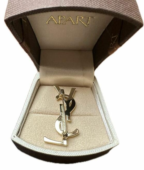 Broszka Yves Saint Laurent YSL złota