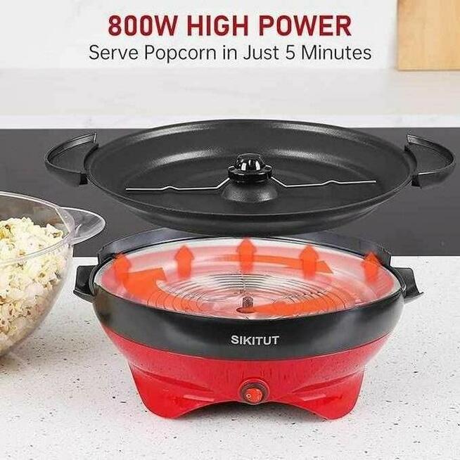 Maszyna do popcornu dla domu, z powłoką nieprzywierającą 5 l,