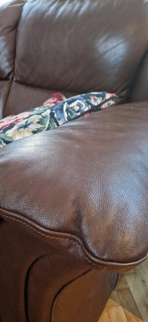 Komplet skórzany, sofa, 2 fotele