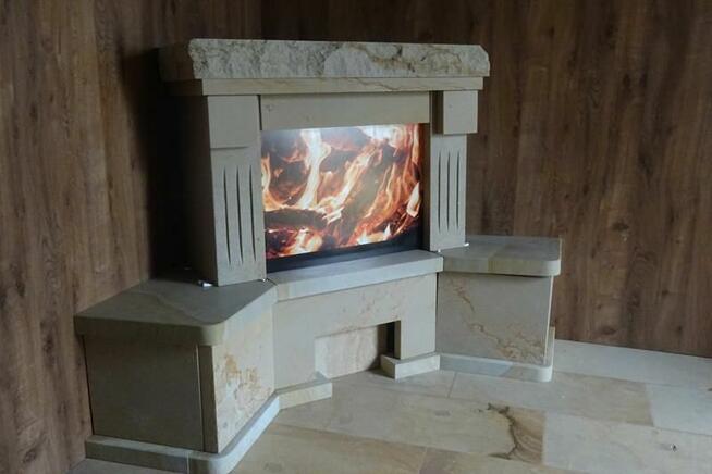 Obudowy kominkowe Radomsko Bełchatów Częstochowa z kamienia