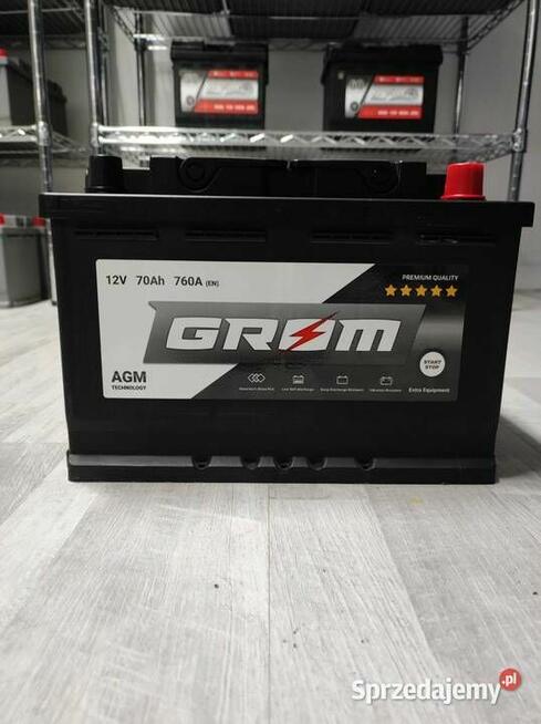 Akumulator GROM AGM START&STOP 70Ah 760A Prawy Plus