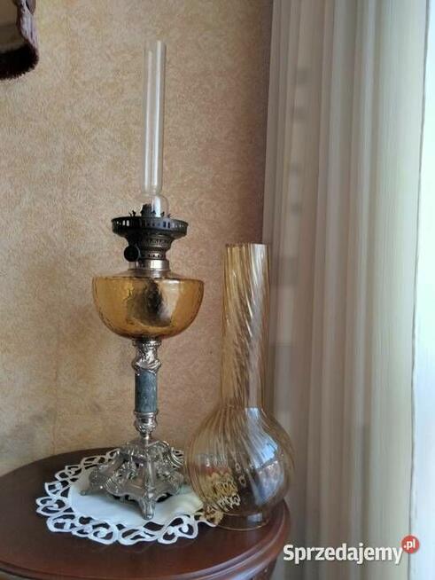 Stara duża 100% sprawna lampa naftowa, olejowa. 72cm