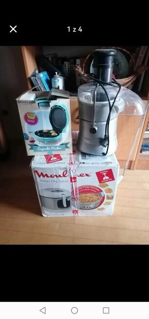 Moulinex frytkownica, sokowirówka, muffinki