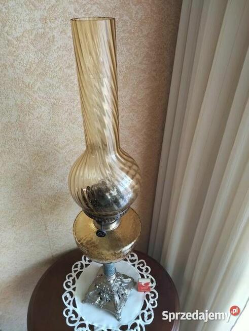Stara duża 100% sprawna lampa naftowa, olejowa. 72cm