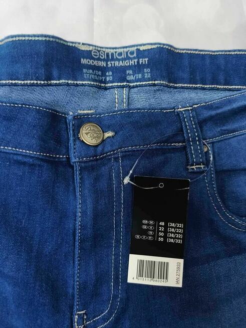 Nowe z metką spodnie niebieskie bawełniane dżinsowe