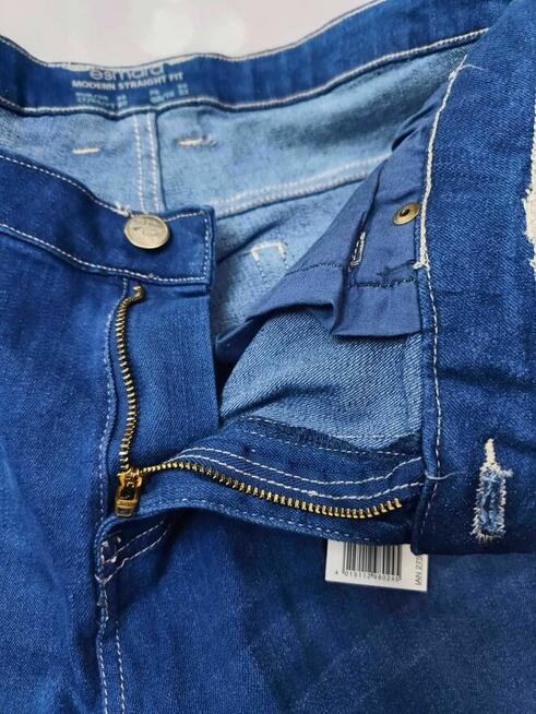 Nowe z metką spodnie niebieskie bawełniane dżinsowe