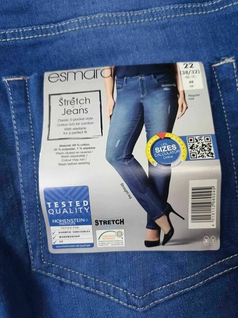 Nowe z metką spodnie niebieskie bawełniane dżinsowe