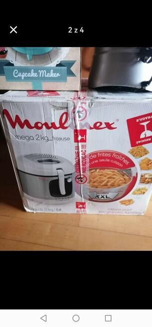Moulinex frytkownica, sokowirówka, muffinki