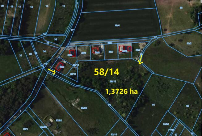 Działka rolna w sąsiedztwie domów - 1,3726ha - Kotórz Wielki
