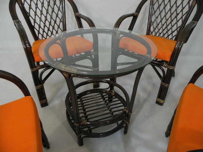 BAHAMA II zestaw ogrodowy rattanowy 4-OSOBOWY BRĄZ