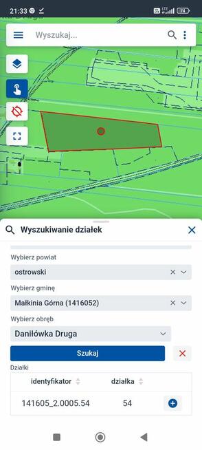 Las sosnowy z gruntem 2,42ha