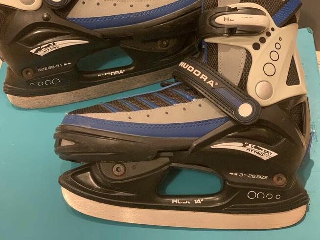 Łyżwy hokejowe firmy HUDORA model HC-087 regulowane 28-31