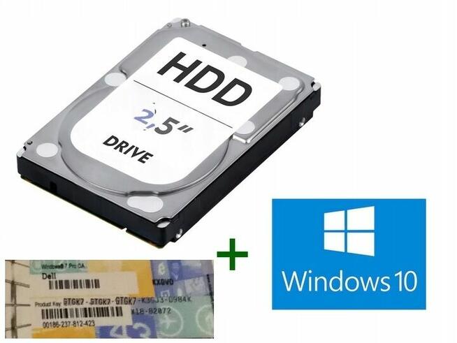 Dysk HP sata 72GB 2.5 cala hdd windows naklejka lic. sticker