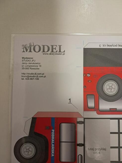 Model kartonow dla dzieci Samochód terenowy GOPR