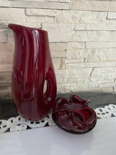 Wazon + popielnica Huta Szkła Beskidy Cudo Zestaw