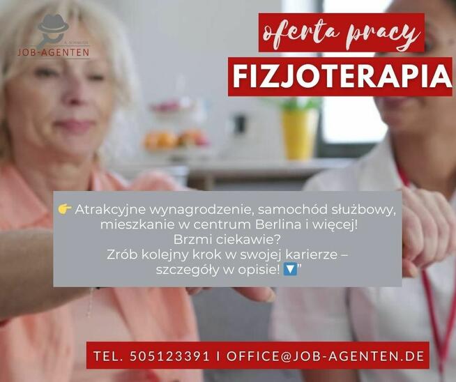 Fizjoterapeuto aplikuj oferta pracy w Berlinie