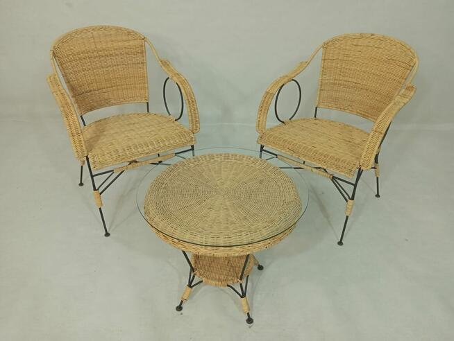 Meble ogrodowe z rattanu naturalnego - fiołek