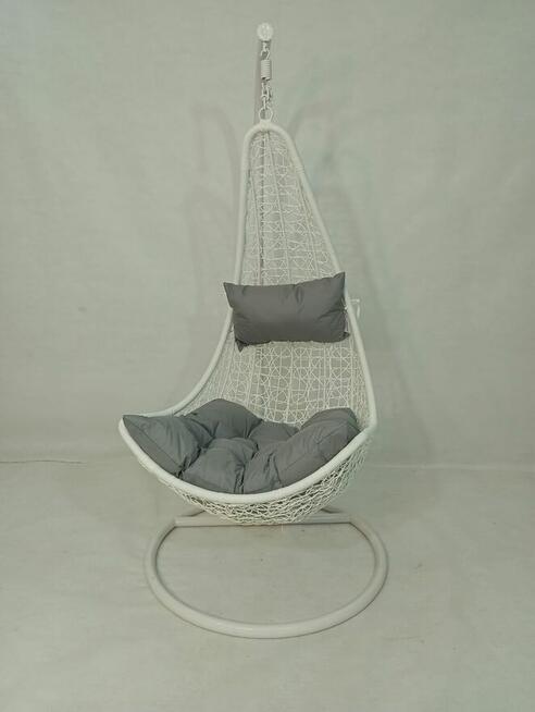 Technorattanowy fotel wiszący ogrodowy różne kolory