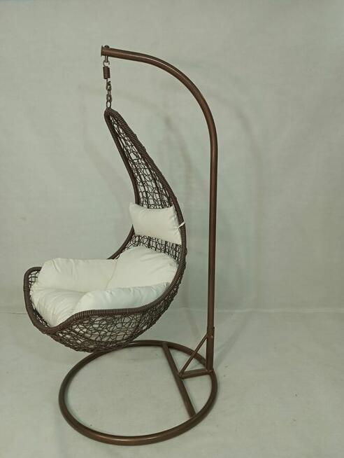 Technorattanowy fotel wiszący ogrodowy różne kolory