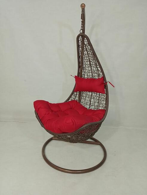 Technorattanowy fotel wiszący ogrodowy różne kolory