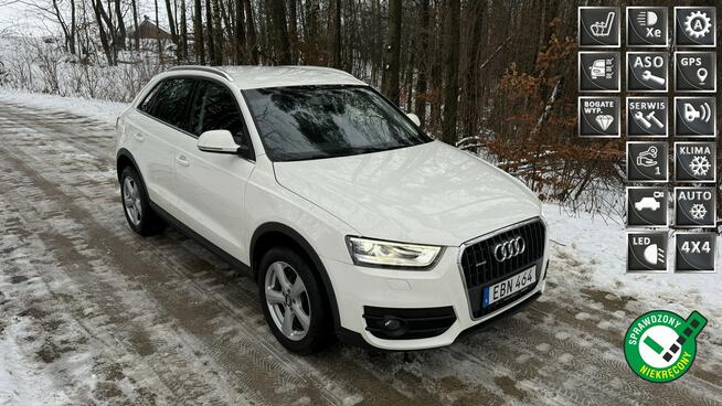 Audi Q3 2.0tdi automat 177KM quattro ledy xenon skóry navi bezwypadkowy 1.gwar