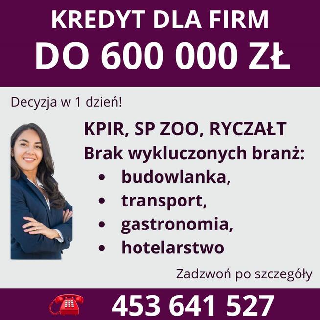 Kredyty dla FIRM do 600 000