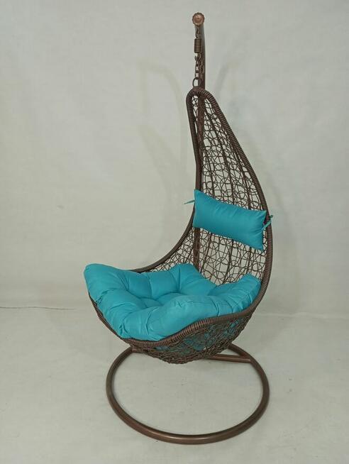 Technorattanowy fotel wiszący ogrodowy różne kolory