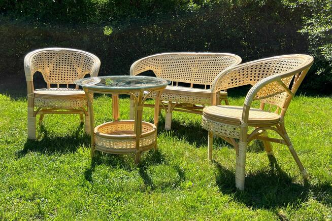 Meble ogrodowe z rattanu naturalnego - tulipan