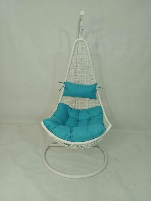 Technorattanowy fotel wiszący ogrodowy różne kolory