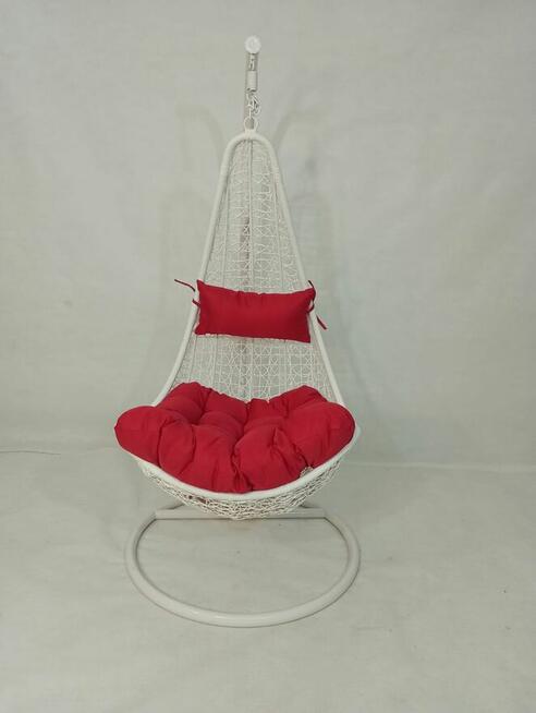 Technorattanowy fotel wiszący ogrodowy różne kolory