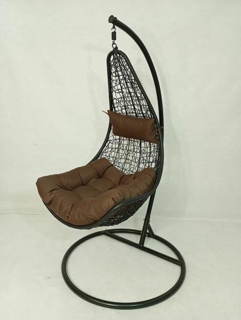 Technorattanowy fotel wiszący ogrodowy różne kolory