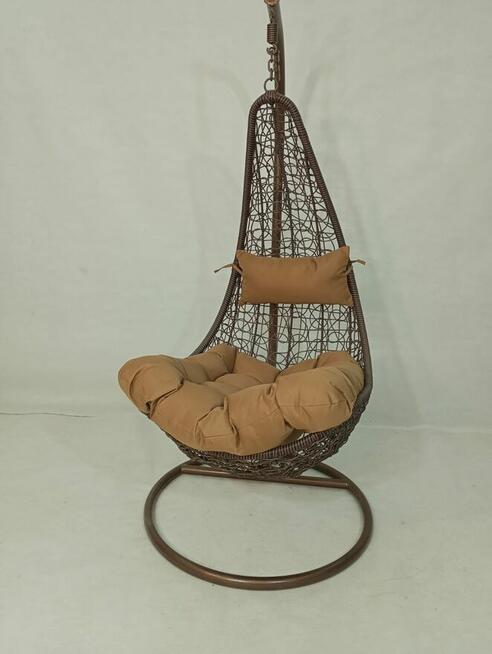 Technorattanowy fotel wiszący ogrodowy różne kolory