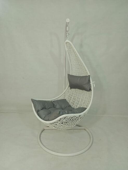 Technorattanowy fotel wiszący ogrodowy różne kolory