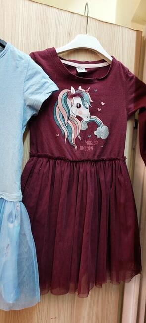 Sukienki tiulowe na 116 i 128