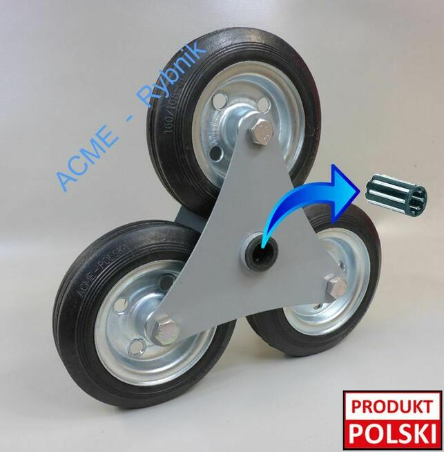 Koło Gwiazda Do Wózka Schodowego Zestaw Kół z Łożyskiem