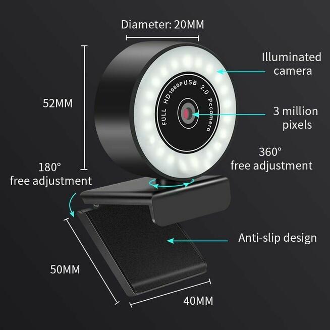 Kamera internetowa Manta W180, Full HD