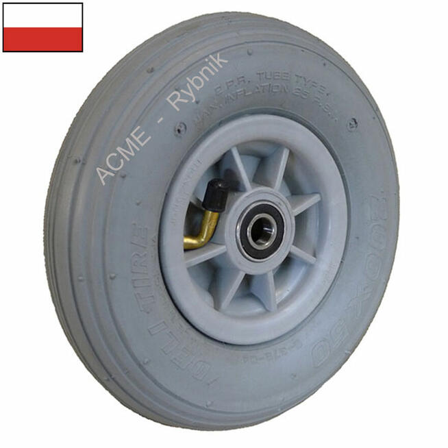 Koło Pneumatyczne Kółko Pompowane 200 mm Oś 12 mm 2PR