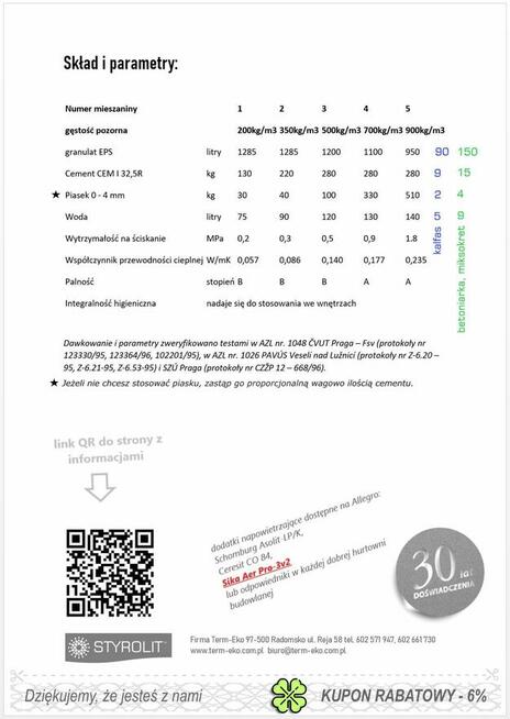 granulat styropianowy profesjonalny Styrolit